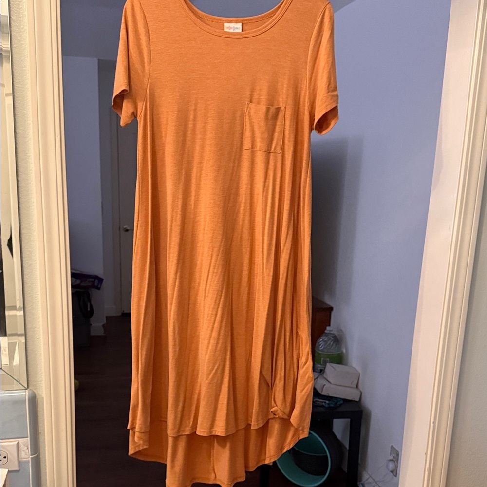 LuLaRoe Vibrant Orange Carly Dress